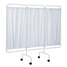 Portable Three Panel Patient Privacy Screen - White Vinyl RB-PSS-3CUS